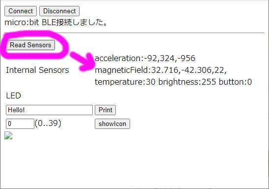 example動作の様子